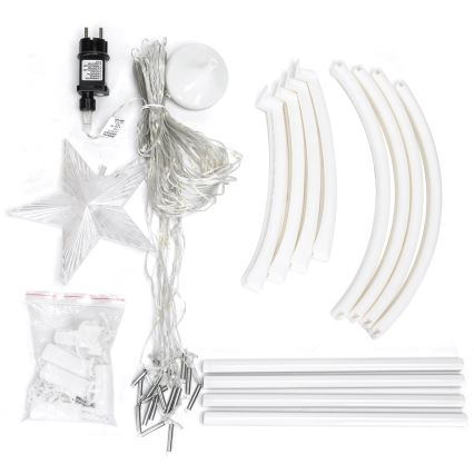 Aigostar - LED Vonkajšia vianočná dekorácia LED/3,6W/230V 150 cm IP44 studená biela