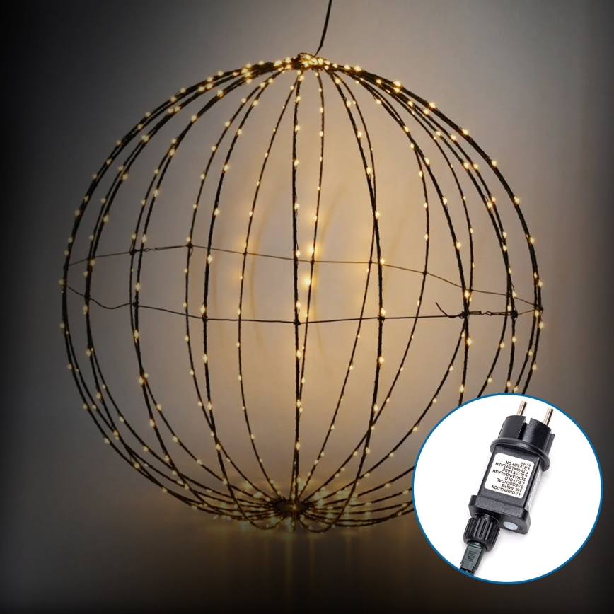 Aigostar - LED Vonkajšia vianočná dekorácia LED/3,6W/230V guľa 30cm IP44 teplá biela