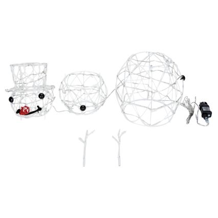 Aigostar - LED Vonkajšia vianočná dekorácia LED/3,6W/31/230V 6500K 60 cm IP44 snehuliak