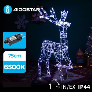 Aigostar - LED Vonkajšia vianočná dekorácia LED/3,6W/31/230V 6500K 75 cm IP44 sob