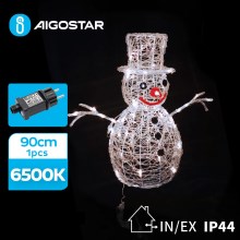 Aigostar-LED Vonkajšia vianočná dekorácia LED/3,6W/31/230V 6500K 90cm IP44 snehuliak
