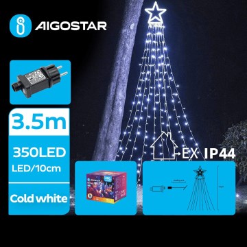 Aigostar - LED Vonkajšia vianočná dekorácia LED/6W/230V 3,5m IP44 studená biela
