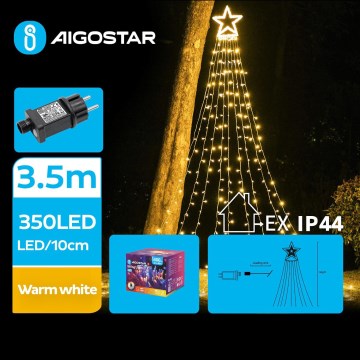 Aigostar - LED Vonkajšia vianočná dekorácia LED/6W/230V 3,5m IP44 teplá biela