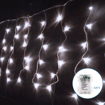 Aigostar - LED Vonkajšia vianočná reťaz 100xLED/8 funkcií 8x0,4m IP44 studená biela