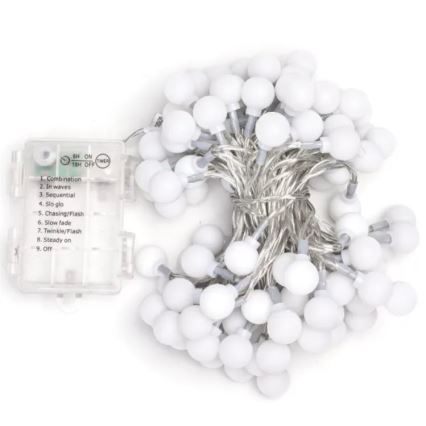Aigostar - LED vonkajšia vianočná reťaz 100xLED/3xAA/8 funkcií 10,3 m IP44 viacfarebná