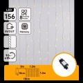 Aigostar - LED Vonkajšia vianočná reťaz 156xLED/8 funkcií 4,2x1,2m IP44 teplá biela