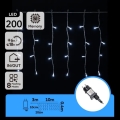 Aigostar - LED vonkajšia vianočná reťaz 200xLED/3,6W/230V/8 funkcií 10x0,4m IP44 studená biela