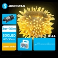 Aigostar - LED Vonkajšia vianočná reťaz 300xLED/8 funkcií 33m IP44 teplá biela