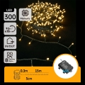 Aigostar-LED Vonkajšia vianočná reťaz 300xLED/8 funkcií 3xAA 15,3m IP44 teplá biela