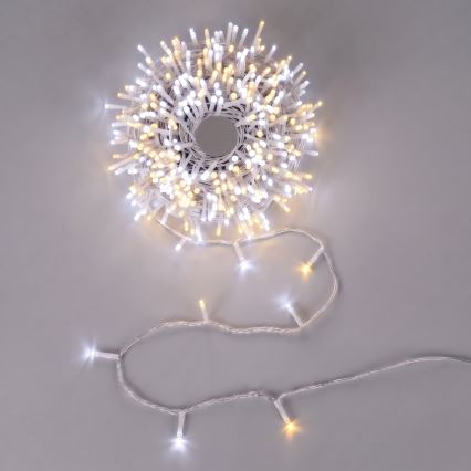 Aigostar - LED Vonkajší vianočný svetelný reťazec 400xLED/8 funkcií 43m IP44 teplá biela/studená biela