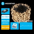 Aigostar - LED Vonkajšia vianočná reťaz 600xLED/8 funkcií 33m IP44 teplá biela