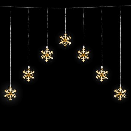 Aigostar - LED vonkajší vianočný reťaz 84xLED/8 funkcií 1,2x1m IP44 teplá biela vločky