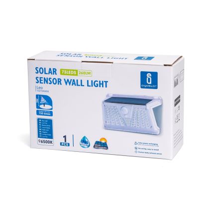 Aigostar - LED Vonkajšie solárne svietidlo so senzorom LED/2,4W/5V IP65