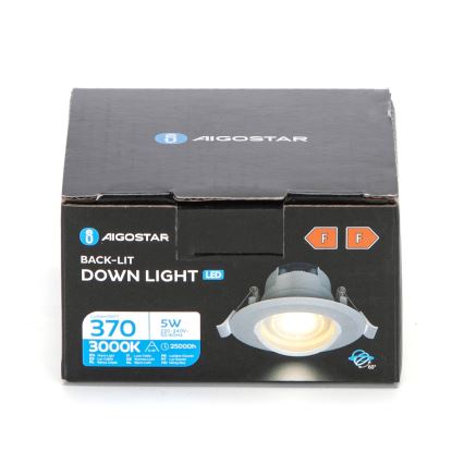 Aigostar - LED zapustené stropné svietidlo LED/5W/230V 3000K priemer 8,5 cm biela