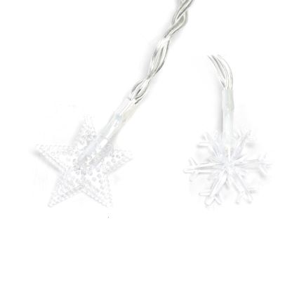 Aigostar - Vonkajší LED reťazec 100xLED/8 režimov 3xAA 10m IP44 teplá biela hviezdy