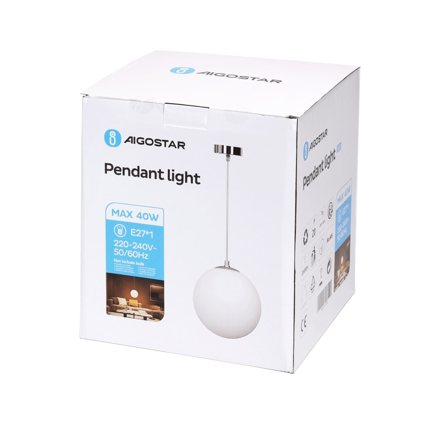 Aigostar - Luster na lanku 1xE27/40W/230V