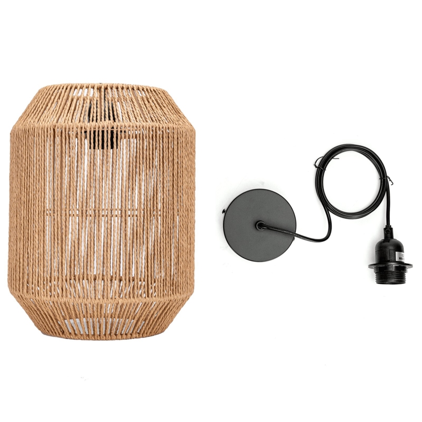 Aigostar - Luster na lanku 1xE27/60W/230V béžová