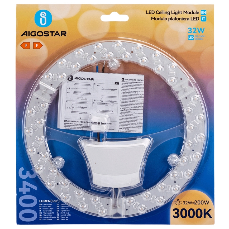Aigostar - magnetický LED modul 32W/230V 3000K