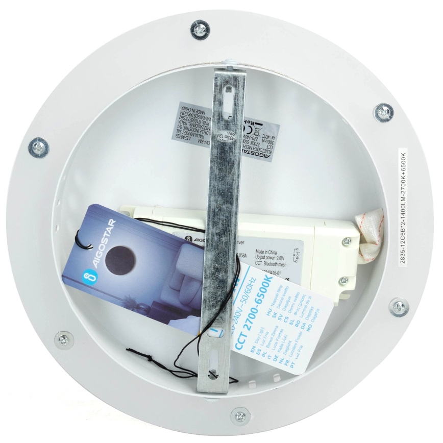 Aigostar - LED stmievateľné nástenné svietidlo MESH Smart LED/12W/230V 2700-6500K biela