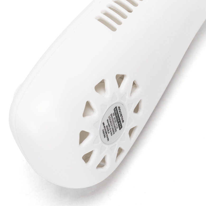 Aigostar - Nabíjací ventilátor na krk 4W/5V 2000mAh biela