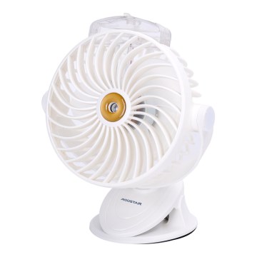 Aigostar - Nabíjací vreckový ventilátor 2W/5V 2400mAh USB biela