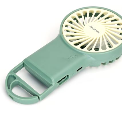 Aigostar - Nabíjací vreckový ventilátor 4W/5V 500mAh USB zelená