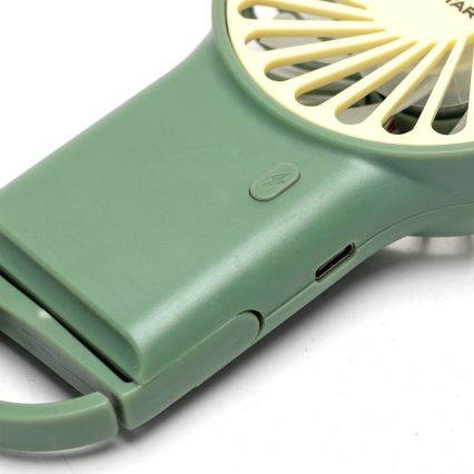 Aigostar - Nabíjací vreckový ventilátor 4W/5V 500mAh USB zelená
