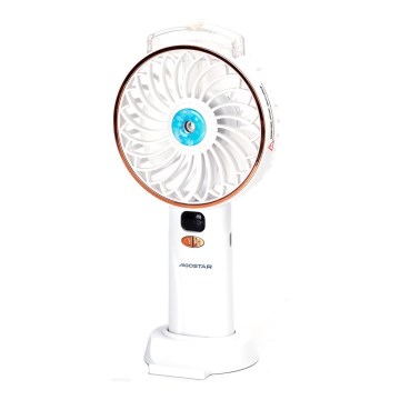 Aigostar - Nabíjací vreckový ventilátor 5W/5V 2400mAh USB biely