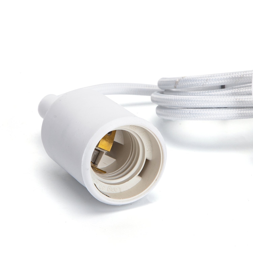 Aigostar - Napájací kábel 1xE27/60W/250V biela