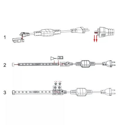 Aigostar - Napájací zdroj pre LED pásky 8 mm 600W/230V biela