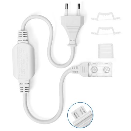 Aigostar - Napájací zdroj pre LED pásy 10 mm 600W/230V biela