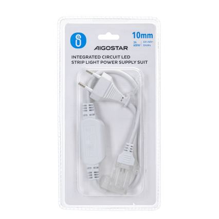 Aigostar - Napájací zdroj pre LED pásy 10 mm 600W/230V biela