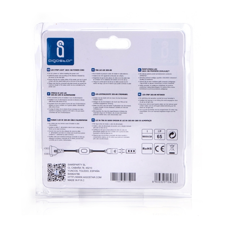 Aigostar - Napájací zdroj pre LED pásy 1000W/230V biela