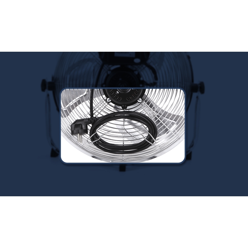 Aigostar - Podlahový ventilátor 100W/230V lesklý chróm