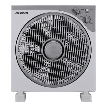 Aigostar - Podlahový ventilátor 35W/230V pr. 30 cm biela/šedá