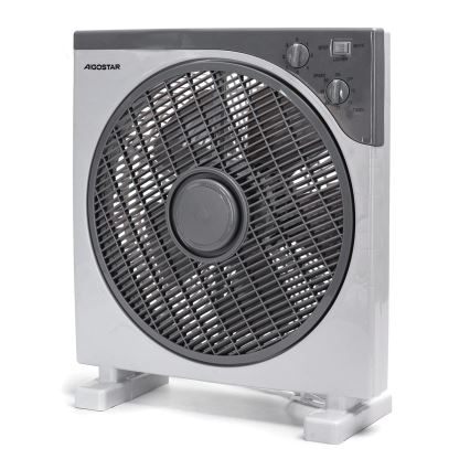 Aigostar - Podlahový ventilátor 35W/230V pr. 30 cm biela/sivá