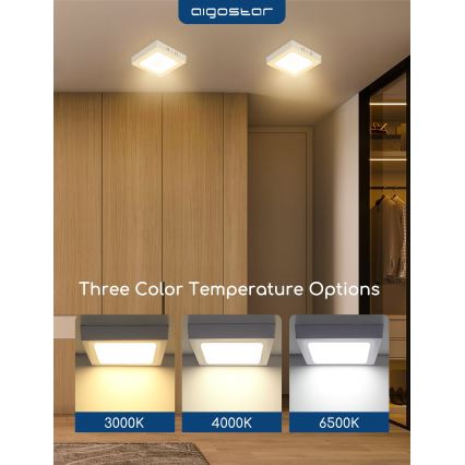 Aigostar - Prisadené stropné LED svietidlo LED/18W/230V 3000K 22,6x22,6 cm biela