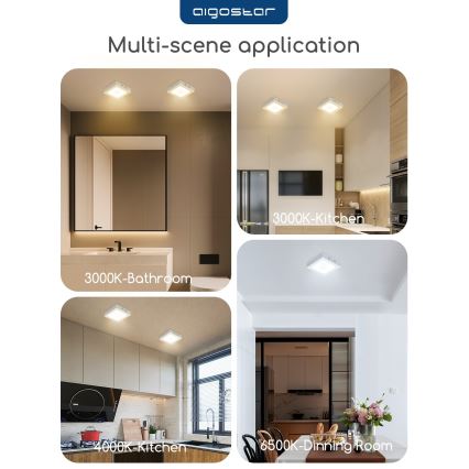 Aigostar - Prisadené stropné LED svietidlo LED/18W/230V 3000K 22,6x22,6 cm biela