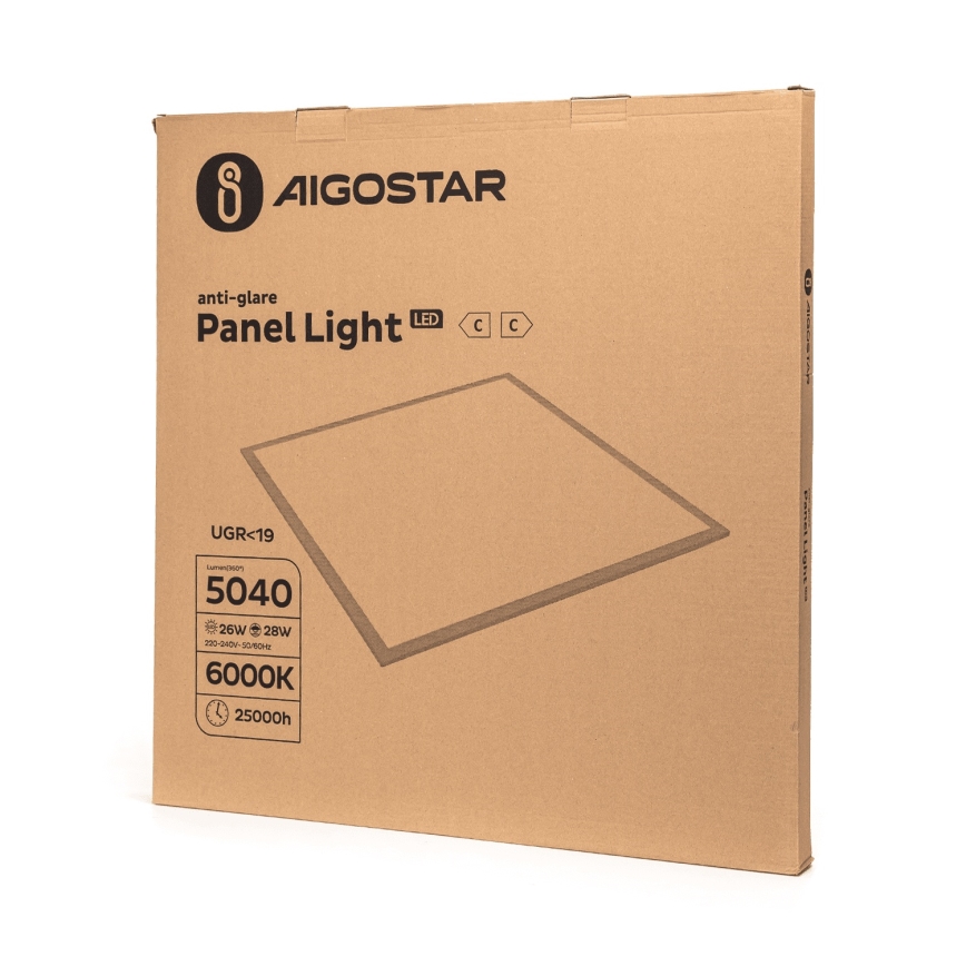 Aigostar - Prisadený LED panel LED/28W/230V 6000K 59,5x59,5 cm
