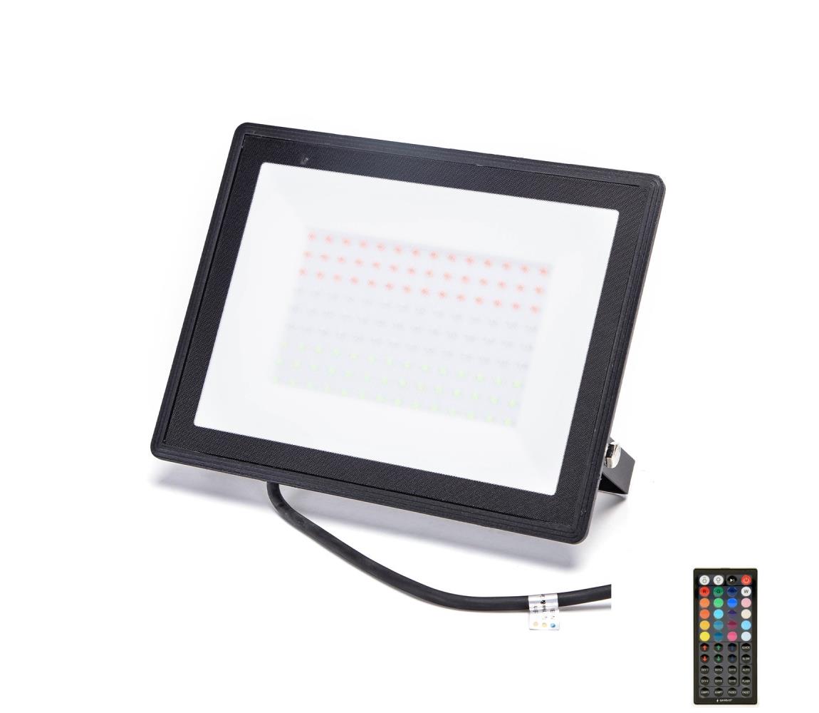 B.V.  - RGB LED reflektor 100 W, 230 V, IP65 s diaľkovým ovládačom B10202J88