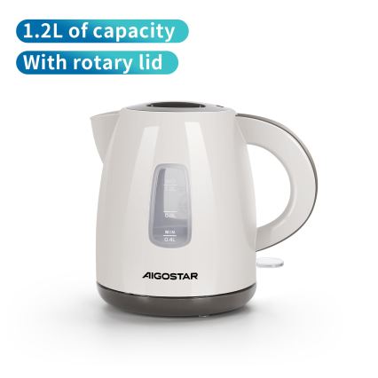 Aigostar - Rýchlovarná kanvica 1,2l 2200W/230V béžová