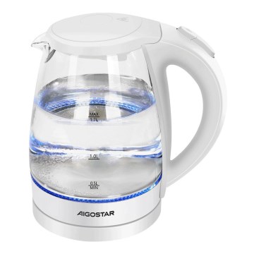 Aigostar - Rýchlovarná kanvica 1,7l 2200W/230V biela