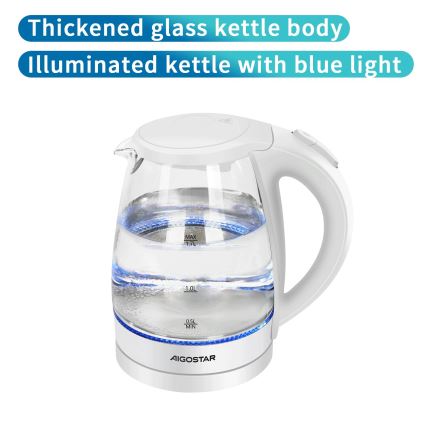 Aigostar - Rýchlovarná kanvica 1,7l 2200W/230V biela