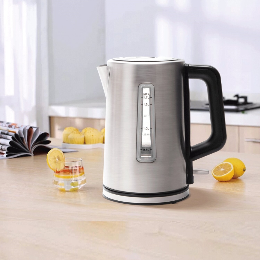 Aigostar - Rýchlovarná kanvica 1,7l 2200W/230V matný chróm