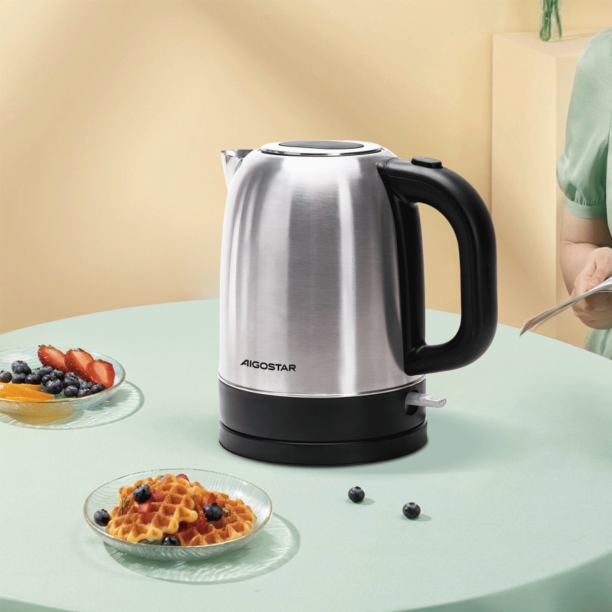 Aigostar - Rýchlovarná kanvica 1,7l 2200W/230V matný chróm