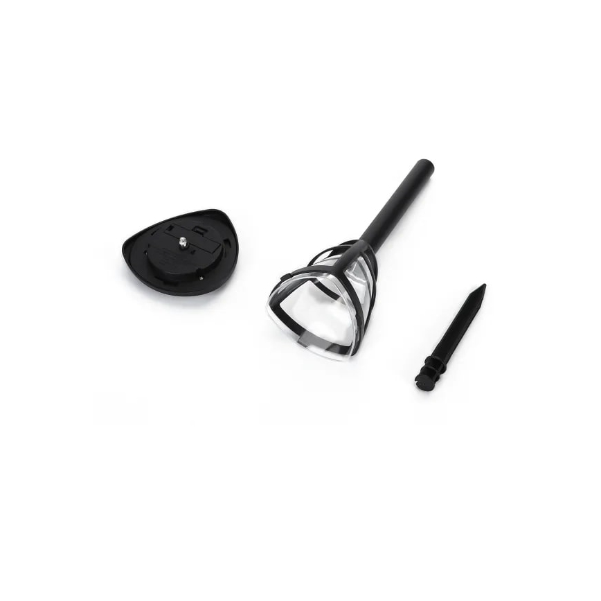 Aigostar - Sada 12 ks solárnych LED lámp LED/0,06 W/2 V 33,8 cm 6500 K 100 mAh IP44 čierna