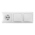 Aigostar - SADA 2x Domový vypínač so zásuvkou 1x16A/250V SCHUKO