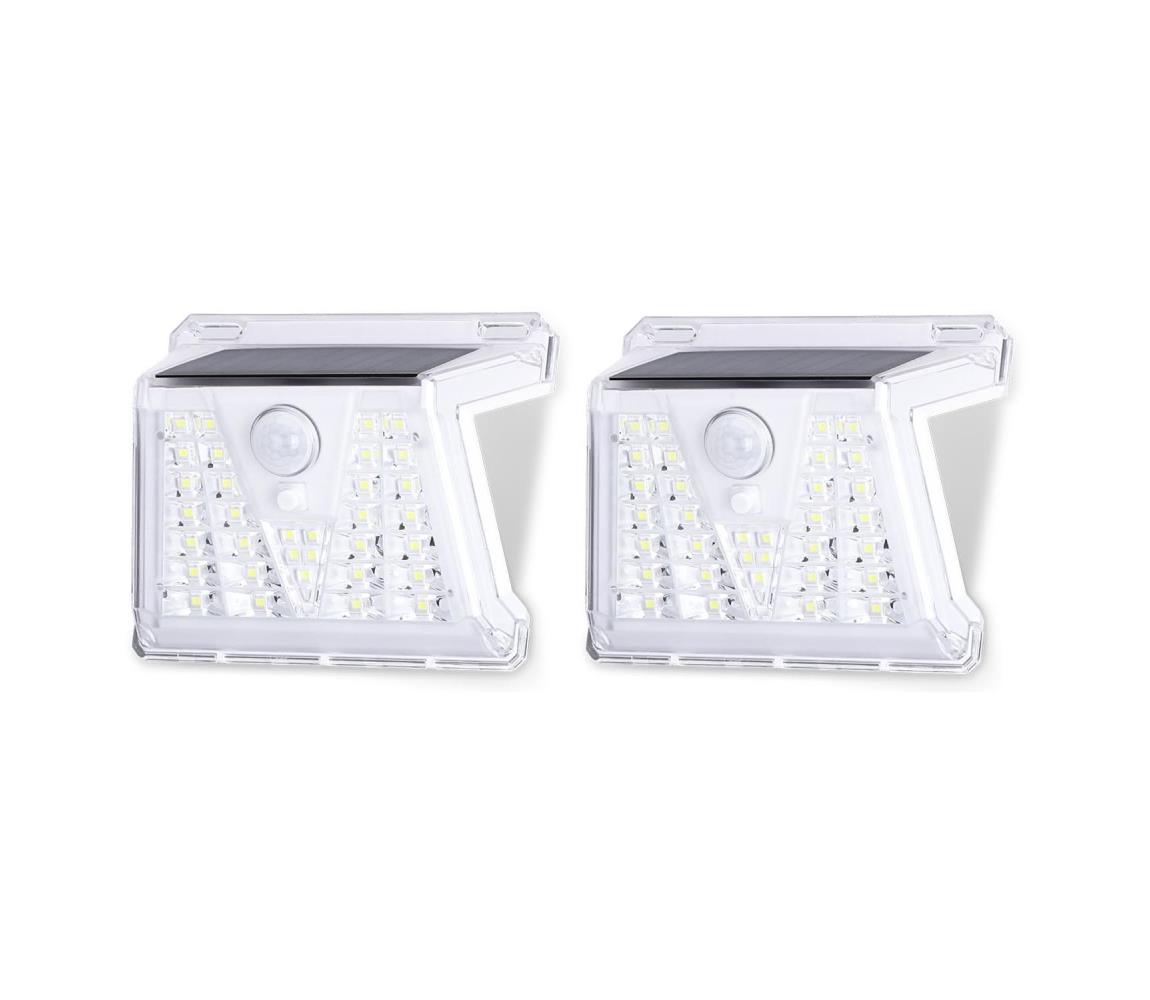 B.V. - SADA 2x LED Vonkajšie solárne svietidlo so senzorom LED/1,48W/3,7V IP65