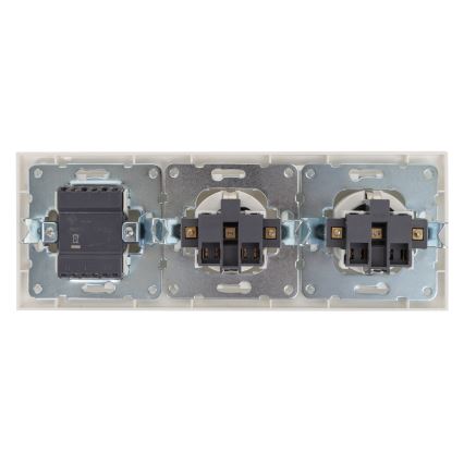 Aigostar - SADA 2x Zásuvka domová so spínačom 2x16A/250V