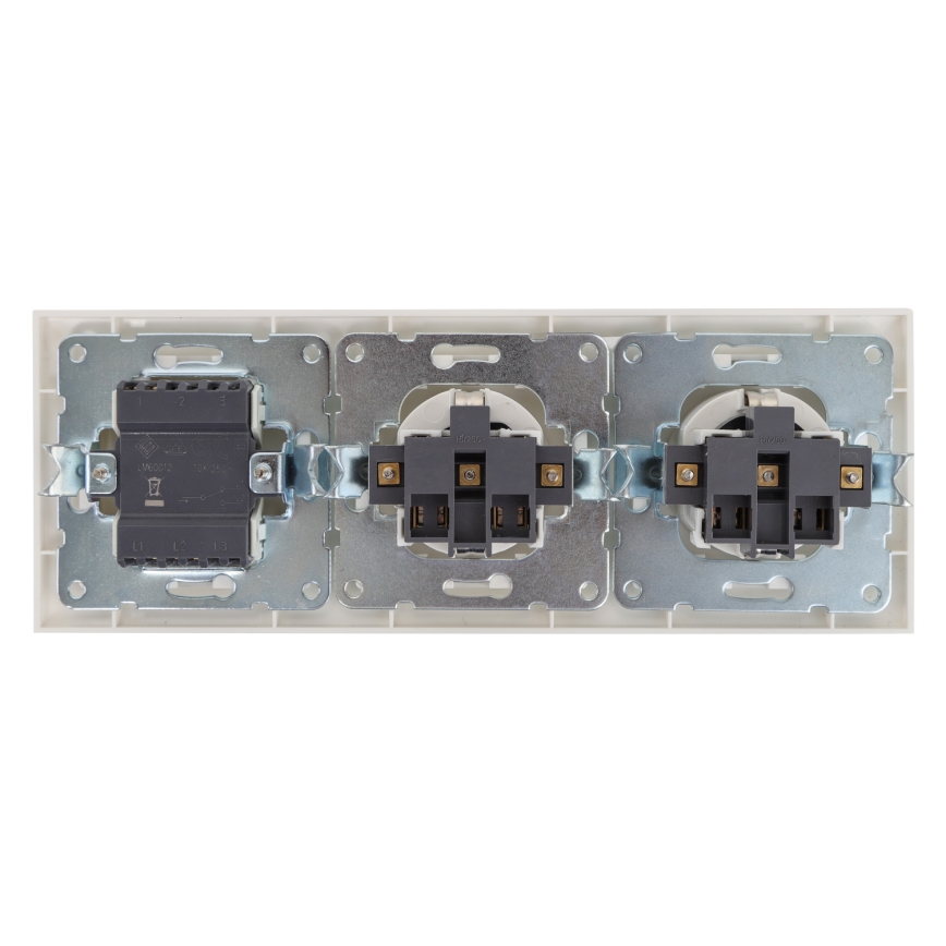 Aigostar - SADA 2x Zásuvka domová so spínačom 2x16A/250V